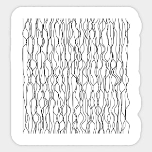 geometric waves lines design Sticker